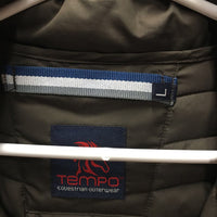 Stretchy Quilt Jacket, zip *gc, clean, makeup stains, mnr dirt?stains
