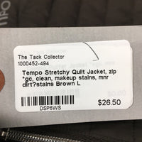 Stretchy Quilt Jacket, zip *gc, clean, makeup stains, mnr dirt?stains