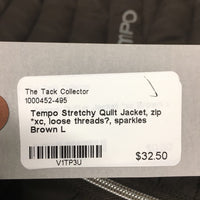 Stretchy Quilt Jacket, zip *xc, loose threads?, sparkles