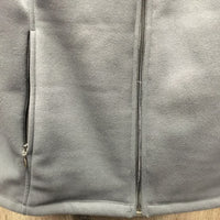 Light Fleece Jacket, attached Hood, zip *vgc, mnr dirt & stains
