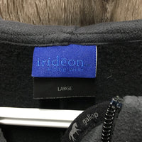 Light Fleece Jacket, attached Hood, zip *vgc, mnr dirt & stains