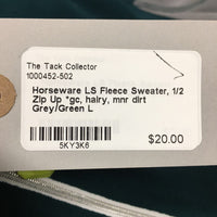 LS Fleece Sweater, 1/2 Zip Up *gc, hairy, mnr dirt
