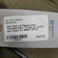 LS Fleece Lined Technical Shirt, 1/4 Zip Up *xc/like new
