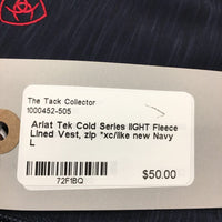 lIGHT Fleece Lined Vest, zip *xc/like new
