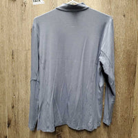 LS Bamboo Merino Wool Shirt, 1/3 Zip Up *vgc/xc, mnr rubs, pills & hair
