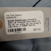 RideStraight ATHLETIX Shirt LS Technical Show Shirt, 1/4 Zip Up *xc, sticky zip, mnr snags & rubs