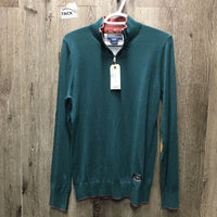 "Trey" LS Light Wool Sweater, 1/4 Zip Up *xc/like new, mnr hair