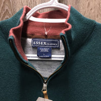 "Trey" LS Light Wool Sweater, 1/4 Zip Up *xc/like new, mnr hair