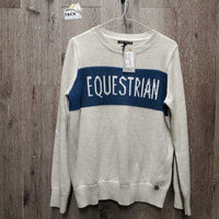 LS Cotton Sweater "Equestrian" *vgc, mnr rubs, pills & stains
