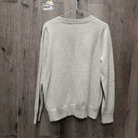 LS Cotton Sweater "Equestrian" *vgc, mnr rubs, pills & stains
