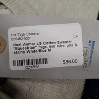 LS Cotton Sweater "Equestrian" *vgc, mnr rubs, pills & stains