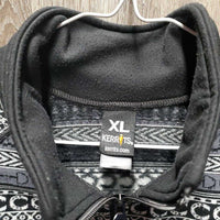 Long Sweatshirt Jacket, zipper *gc, pilly, clumpy, seam rubs, hair & rubs
