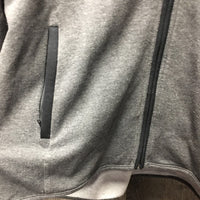 Light Sweatshirt Hoodie Jacket, Zipper *vgc, mnr cuff rubs & dirt, pills & rubs
