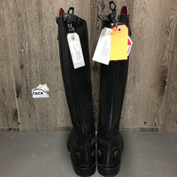 Square Toe Field Boots, Zips, Hvy Leather *xc/like new, v.mnr dust & scuffs, older
