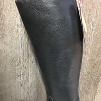 Square Toe Field Boots, Zips, Hvy Leather *xc/like new, v.mnr dust & scuffs, older