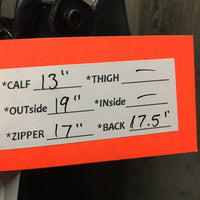 Square Toe Field Boots, Zips, Hvy Leather *xc/like new, v.mnr dust & scuffs, older
