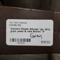 Western Plastic Stirrups *gc, dirty, grips: peels & rubs
