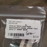 Metal Lead Rope Replacement Clamp, sticker *new
