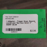 1 Alligator - Trigger Snap, Square swivel end *like new