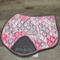 Satin Quilt Jumper Saddle Pad, 1x piping *vgc, clean, hair, mnr rubs, faded, pills
