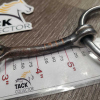 Thin Curved Western Loose Ring Bit *gc, rubs, rusty, scratches, chews
