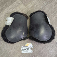 Hind Boots, Fleece, velcro *gc, hair, dirty, flattened, clumpy, scuffs, scrapes, faded, older
