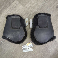 Hind Boots, Fleece, velcro *gc, hair, dirty, flattened, clumpy, scuffs, scrapes, faded, older
