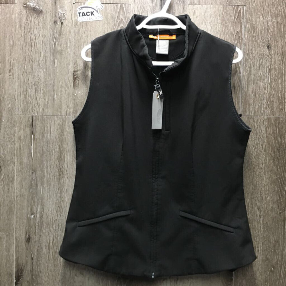 Fleece Lined Vest, zip *gc, mnr faded, marks, hair, rubs, clumpy, seam puckers