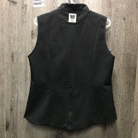 Fleece Lined Vest, zip *gc, mnr faded, marks, hair, rubs, clumpy, seam puckers
