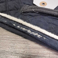Quilt Jumper Saddle Pad *gc/fair, clean, v.puckered, v.rubbed & pilly, folded tab, holey/thin edges, undone stitching, snags

