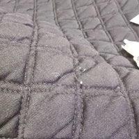 Quilt Jumper Saddle Pad *gc/fair, clean, v.puckered, v.rubbed & pilly, folded tab, holey/thin edges, undone stitching, snags
