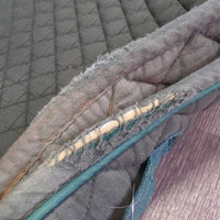Quilt Dressage Saddle Pad *fair, dirty, faded, discolored, rubs, hairy, holey/thin edges
