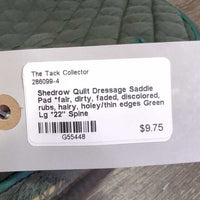 Quilt Dressage Saddle Pad *fair, dirty, faded, discolored, rubs, hairy, holey/thin edges
