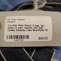 Rain Sheet, 2 legs *gc, clean, 0 wpf, repairs, mnr hair, faded, threads, rubs