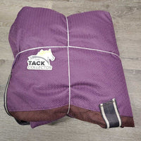 Rain Sheet, detach neck, 2 legs *gc, clean, mnr wpf, hair, broken snap, stains, snags, threads, faded
