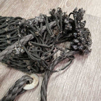 Large Rectangular Bale 2" Slow Feed Hay Net, knots *vgc, clean, mnr hay, dirt, threads
