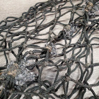 Large Rectangular Bale 2" Slow Feed Hay Net, knots *vgc, clean, mnr hay, dirt, threads
