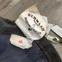 Mesh Hay?General?Trailer Bag, 3x snaps, 1 unstitched *gc, clean, rubs, mnr hay, hole, rusty
