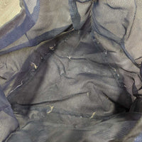 Mesh Hay?General?Trailer Bag, 3x snaps, 1 unstitched *gc, clean, rubs, mnr hay, hole, rusty
