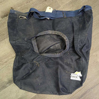 Mesh Hay Bag *gc, Cut Off Strap, mnr dirty, hairy, stained, rubs, older
