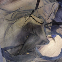Mesh Hay Bag *gc, Cut Off Strap, mnr dirty, hairy, stained, rubs, older
