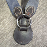 Leather & Elastic Breastplate *gc, dirty, dry, stiff, NO Martingale, residue, stretched elastic
