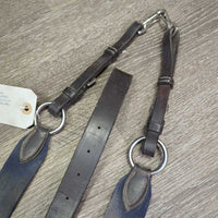 Leather & Elastic Breastplate *gc, dirty, dry, stiff, NO Martingale, residue, stretched elastic
