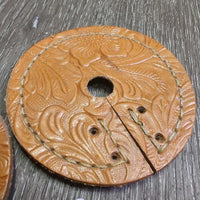 Tooled Leather Western Bit Guards *like new, no laces/ties

