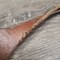 Pr Western Rowel Spurs, Smooth Leather Spur Straps *gc, clean, scratches, rubs, stains, sliced strap edges
