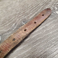 Pr Western Rowel Spurs, Smooth Leather Spur Straps *gc, clean, scratches, rubs, stains, sliced strap edges
