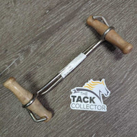 Wood & Metal Boot Pulls *gc, rust, scrapes, scratches, older, loose handles
