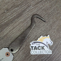 Flat Metal Hoof Pick, engraved end "Barrel Racer" *vgc, clean, scratches & rubs
