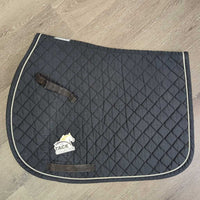 Quilt Jumper Saddle Pad *gc/fair, rubs, v.faded, undone stitching, linty, stains, pills, snags, older
