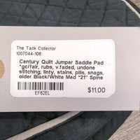 Quilt Jumper Saddle Pad *gc/fair, rubs, v.faded, undone stitching, linty, stains, pills, snags, older
